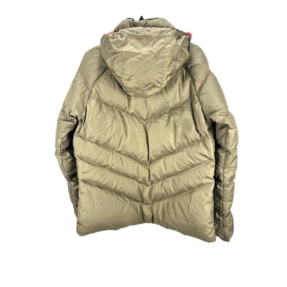 Nike Sportswear Olive Green Quilted Down Puffer Hooded Jacket L Outdoor Gorpcore - Picture 2 of 11